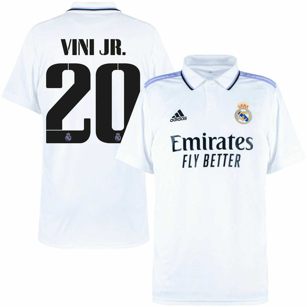 Camisa Real Madrid adidas Home Vini Jr nº 20 - 2022-2023