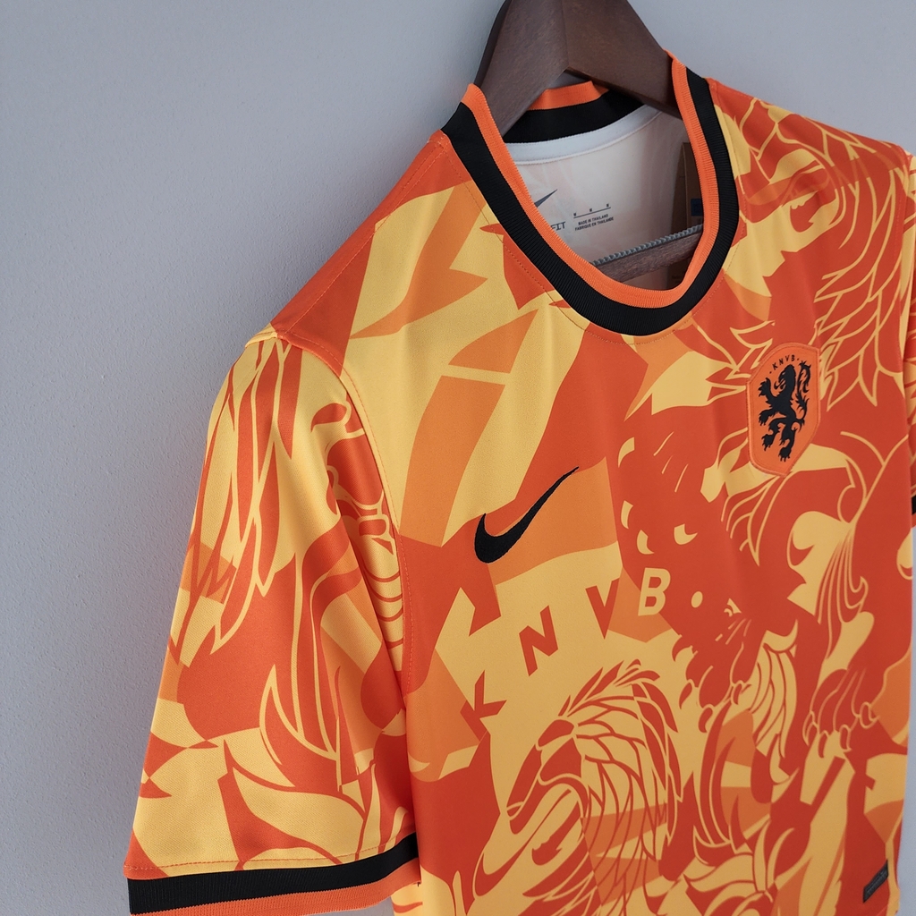 Camisa Seleção da Holanda Home 22/23 Torcedor Nike Masculina - Laranja