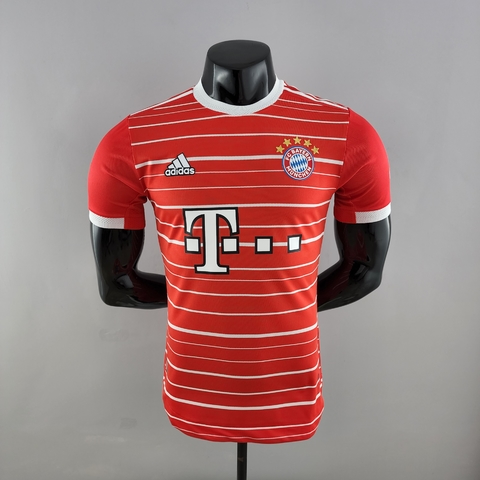 Camisa Bayern de Munique Home 22/23 Jogador Adidas Masculina - Vermelh