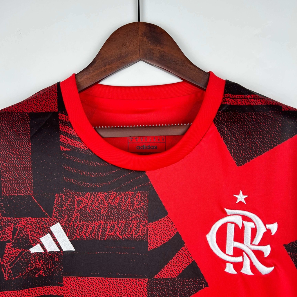 Camisa Flamengo Preta e Vermelha Home 2023/2024 – Versão Torcedor