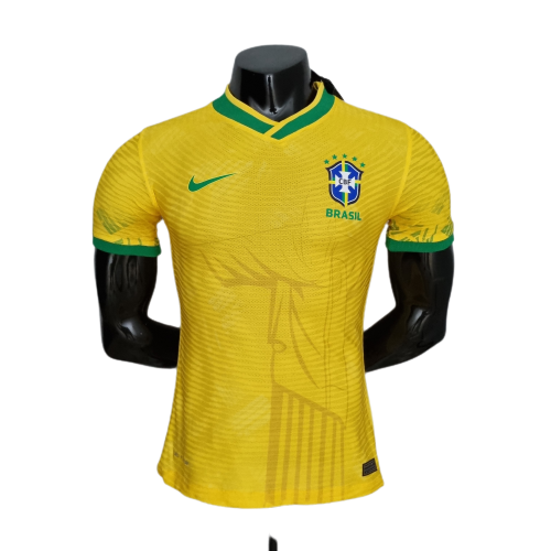 Camisa Seleção Brasil I 22-23 Jogador Nike Masculina Edição Especial Cristo  Redentor - Amarelo e Verde