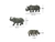 Mini Animais 1:87 Safari Zoológico para maquetes, dioramas e terrários - City3d