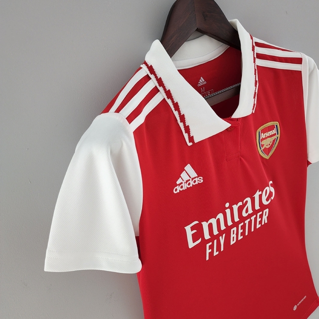 Camisa Feminina Vermelha e Branca do Arsenal - A partir de R$179,90