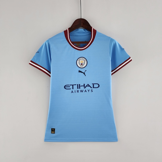Camisa Feminina Azul do Manchester City - A partir de R$179,90