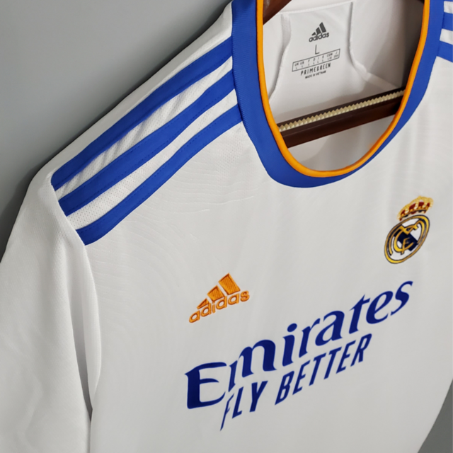 Camisa Real Madrid Home 21/22 Torcedor Adidas Masculina - Branca