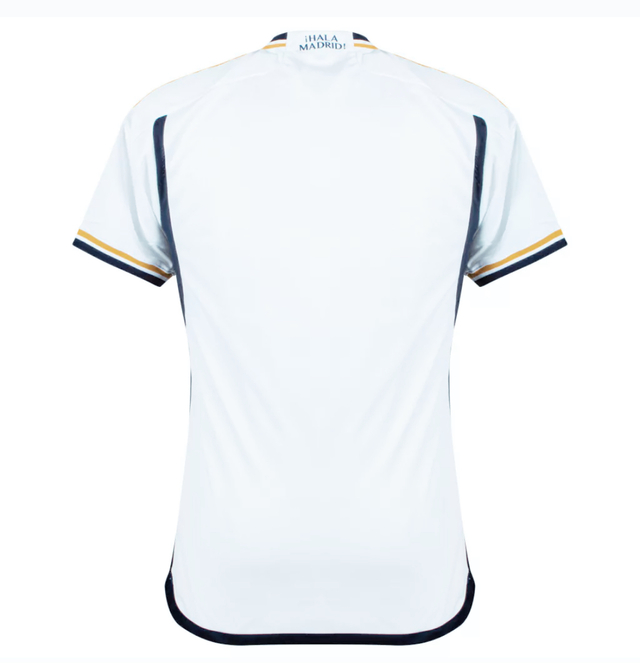 Camisa Real Madrid Home 23/24 Torcedor Adidas Masculina - Branca e Dourado