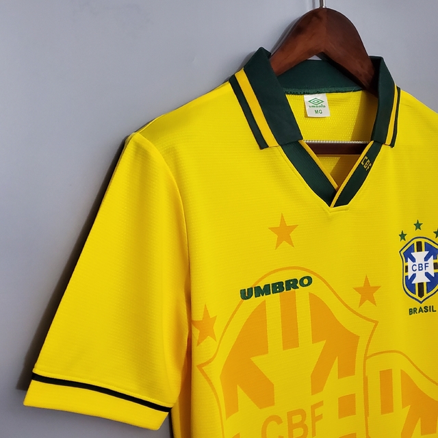 Camisa Retrô 93/94 Seleção Brasileira I Umbro Masculina - Amarela