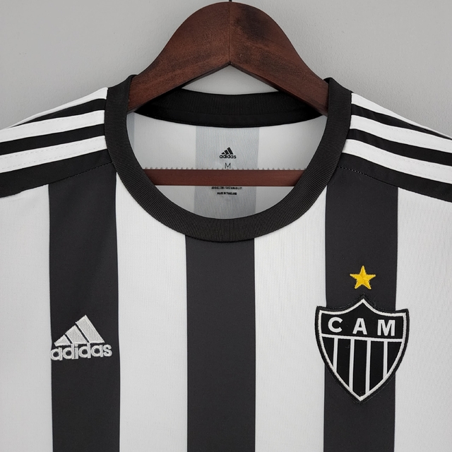 Camisa Atlético Mineiro I 22/23 Torcedor Adidas Feminina - Preta e Branca