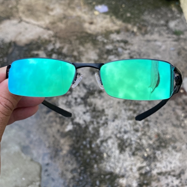 Óculos de Sol Oakley Lupa do Vilão Mandrak Top Armação Prata Lente