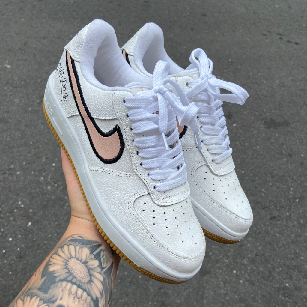Nike Air Force 1 Just Do It White "Pink Glaze (GS)"