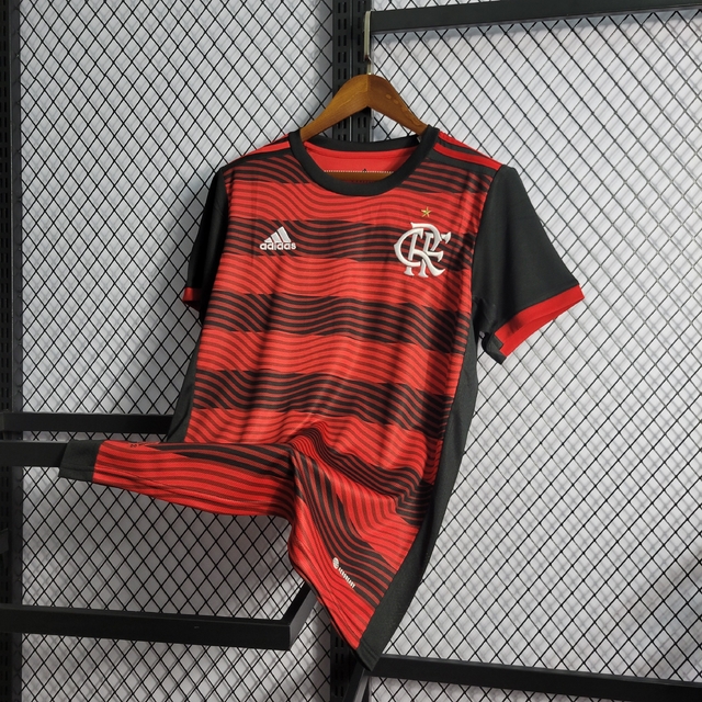 Camisa Flamengo I 22/23 - Masculino Torcedor - Vermelho e Preto - Adidas