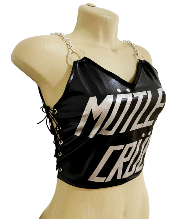 Cropped Motley Crue Deluxe Glitter HYSTERIA