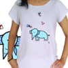 Babylook - Elefantinho Azul - Desenhista Camila Rolfhs