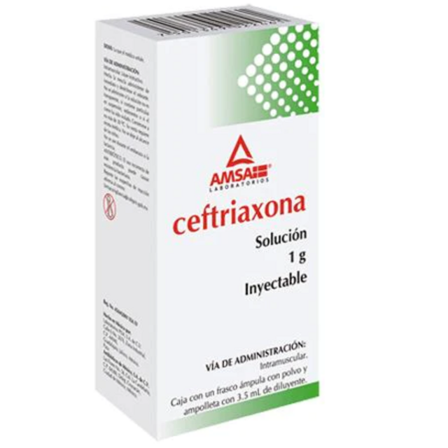CEFTRIAXONA 1GR/3.5ML SOL INY I.M. C/1 *ANT*
