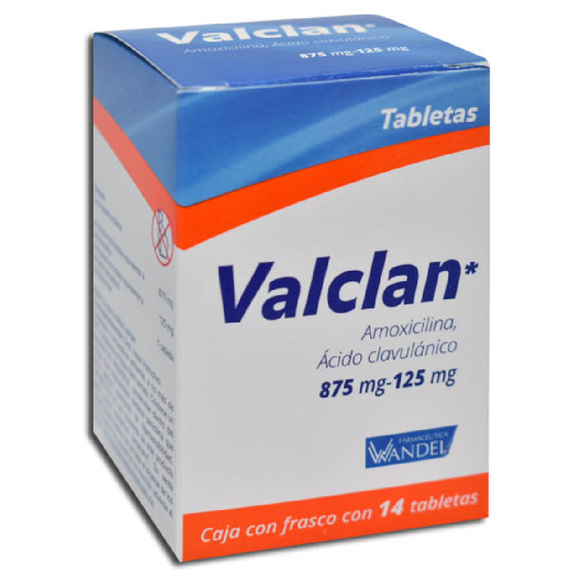 Valclan 875mg 125 mg tabs c 14 wan 