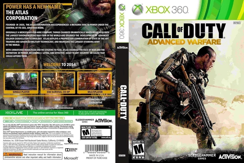 Call of Duty Advanced Warfare PT BR + DLC + TU ( XBOX 360 RGH ) –  GorozinhoBR