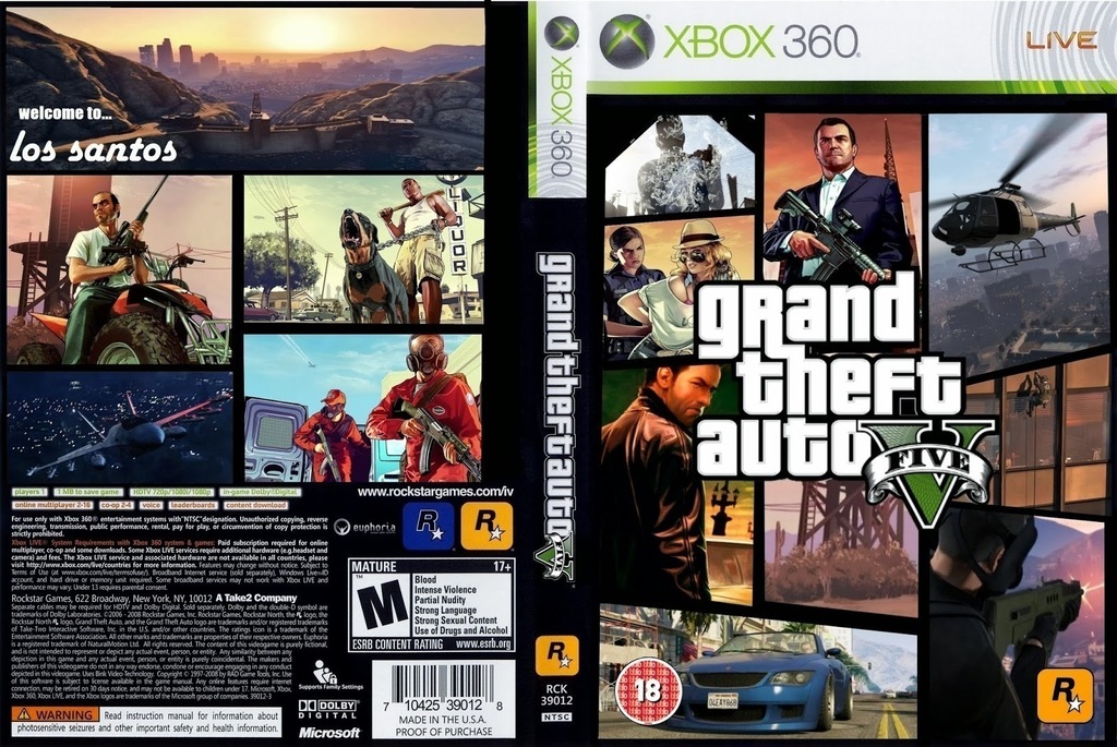 Gta 5 - Mídia Digital Xbox 360