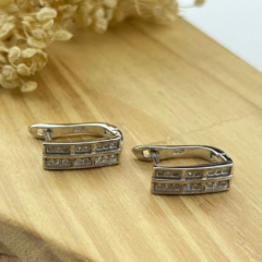 JZMP2052 - AROS DE PLATA 925 CON PIEDRA