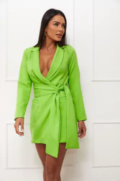 Vestido blazer alongado - verde - USE BARDONNI