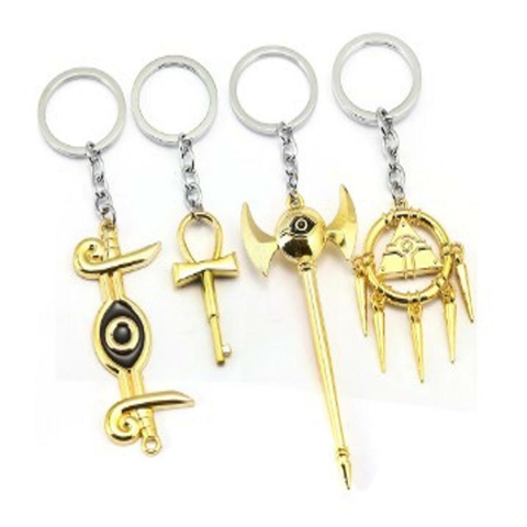 Chaveiro Metal Símbolo Akatsuki Anime Ninja Naruto Geek no Shoptime