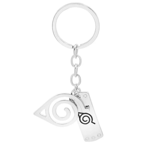 Chaveiro Metal Símbolo Akatsuki Anime Ninja Naruto Geek no Shoptime