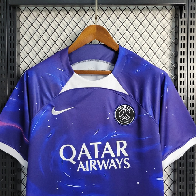 Camisa Barcelona Pré-Jogo 21/22 Nike Masculina - Vinho+Azul