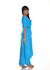 Vestido Transpassado em Viscose Azul - Vitória - comprar online