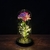 Imagem do Presente de Dia dos Namorados para Namorada Rosa Eterna Luz LED Flor de Folha em Cobertura de Vidro