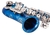 Saxofone Alto Mib Prata/Azul Alta Qualidade Aisiweier na internet