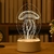 Lâmpada de Led Acrílica Amor Romântico 3D para Casa Luz Noturna Infantil