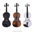 Violino Elétrico Acústico 4/4 Violino Corpo de Madeira Marrom, Preto e Branco