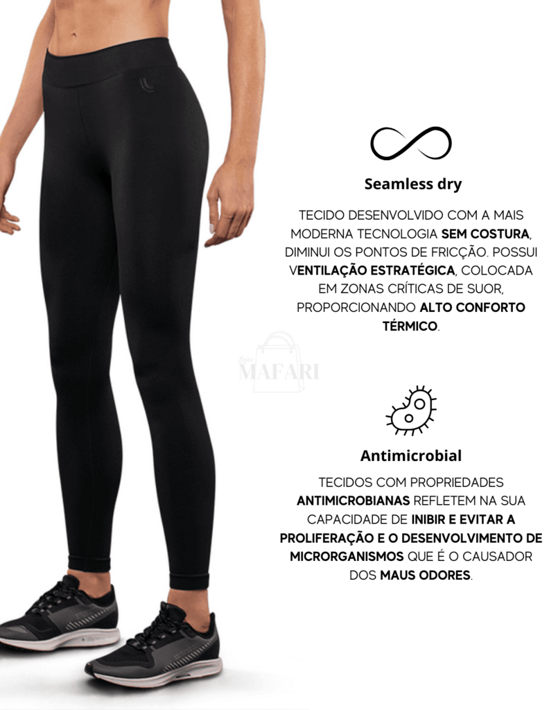 Calça Legging Feminina Adulto Seamless Up Lupo