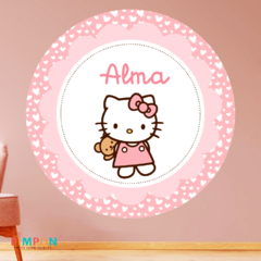 Banner Imprimible Circular Hello Kitty 1,20m - Mod 01