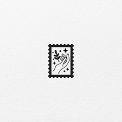 Carimbo Desenho | Selo Mão - 3x4 cm