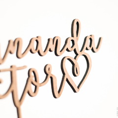 Topo de Bolo Personalizado | Carolina + Vitor - comprar online