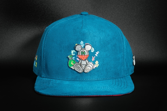 GORRA CASH ONLY MOUSE MICKEY MOUSE DINERO AZUL AQUA