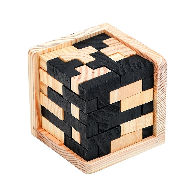 Quebra Cabeça Madeira Puzzle 3d Wood Desafio Cubo Jogo Stars - R