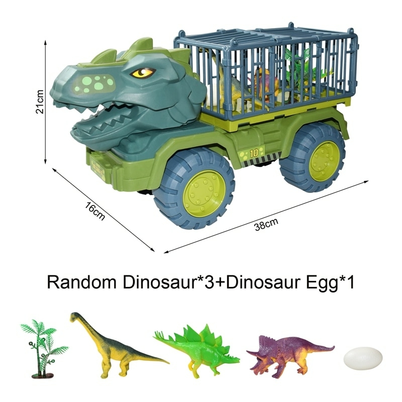 Carrinho Dinossauro Rex + Brinde (12 Dinossauros)