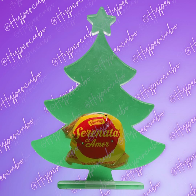 Molde Árvore de Natal com suporte para Bombom Molde Árvore de Natal com suporte para Bombom