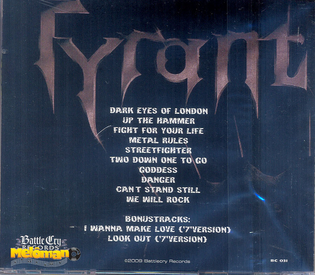CD Tyrant - Fight for Your Life (1986)