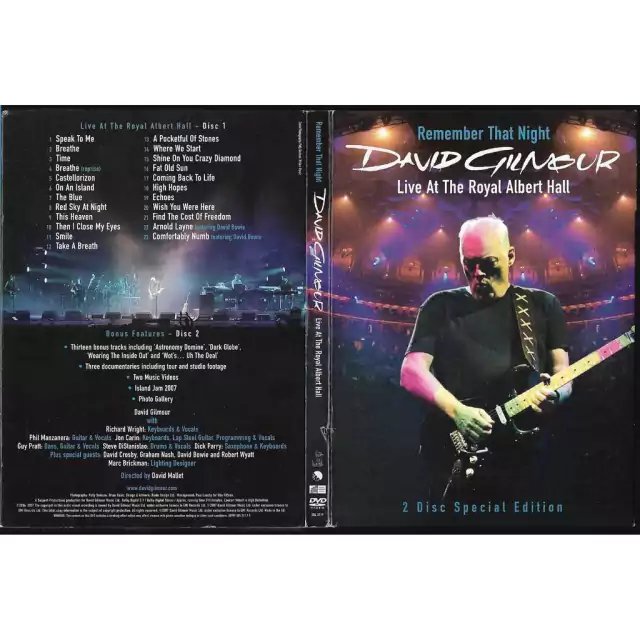 DAVID GILMOUR - REMEMBER THAT NIGHT: LIVE AT THE ROYAL ALBERT HALL 2DVD DG