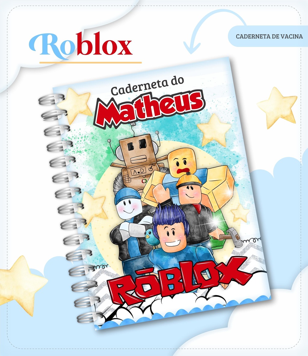 Arquivo de Corte Etiqueta Escolar Roblox