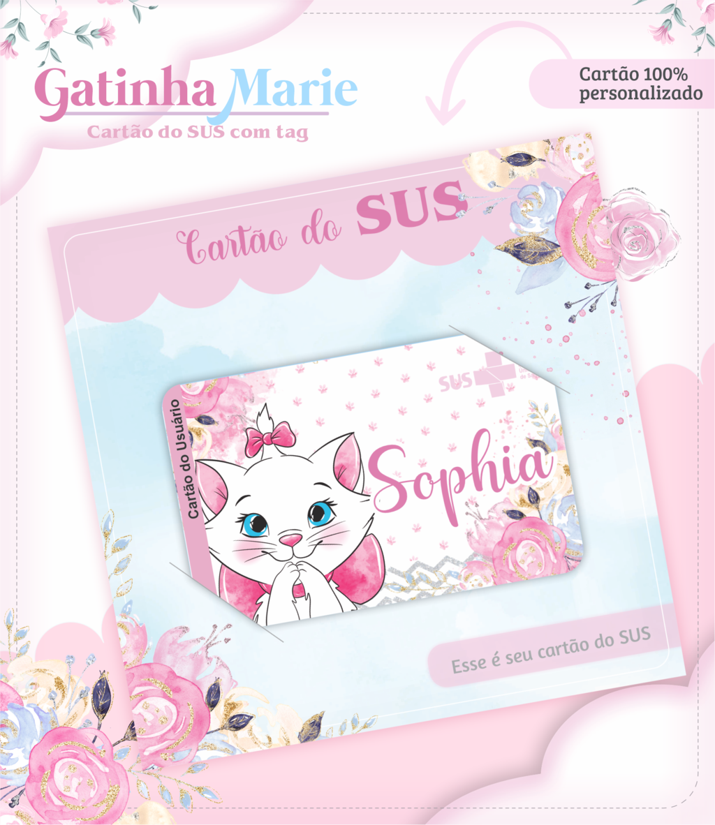 Caderneta de Vacinação - Gatinha Marie - Personalize SIS