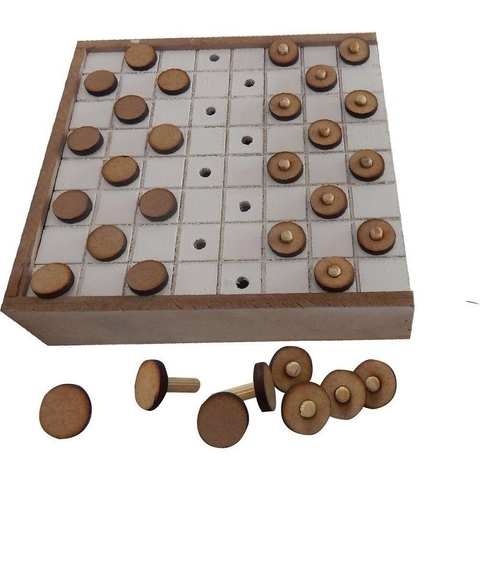 Jogo de Dama Adaptado em MDF