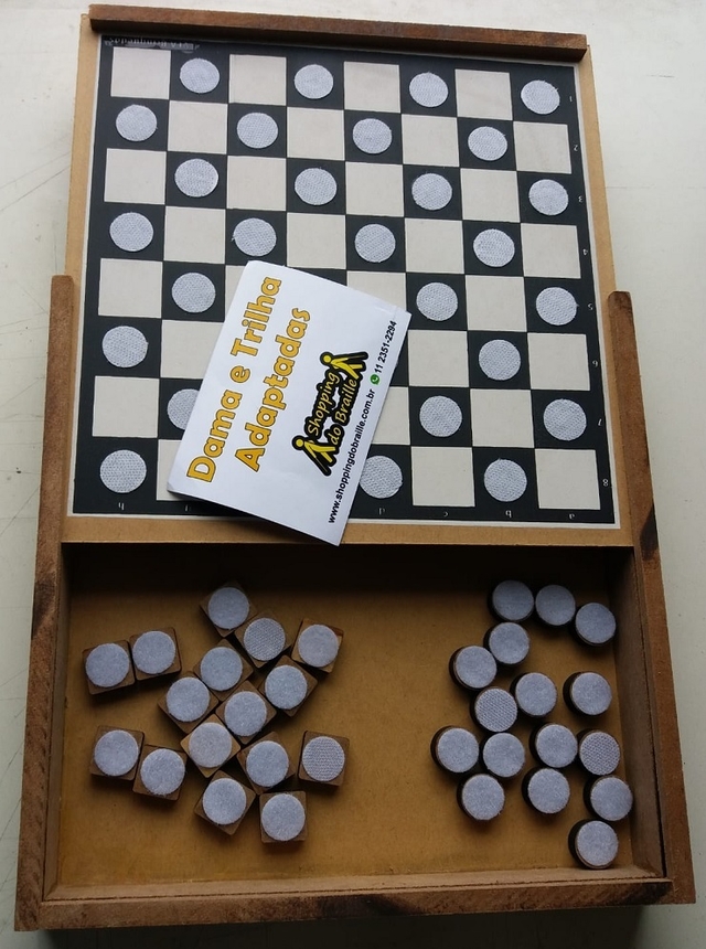 Jogo de Trilha Adaptado Braille em MDF