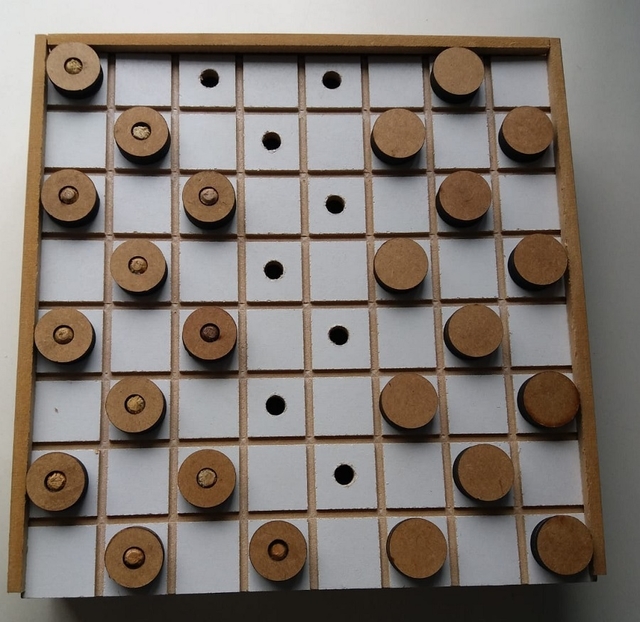 Jogo De Damas Adaptado Braille MDF