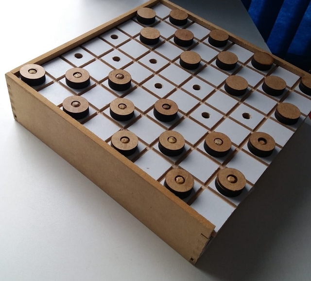 Jogo De Damas Adaptado Braille MDF