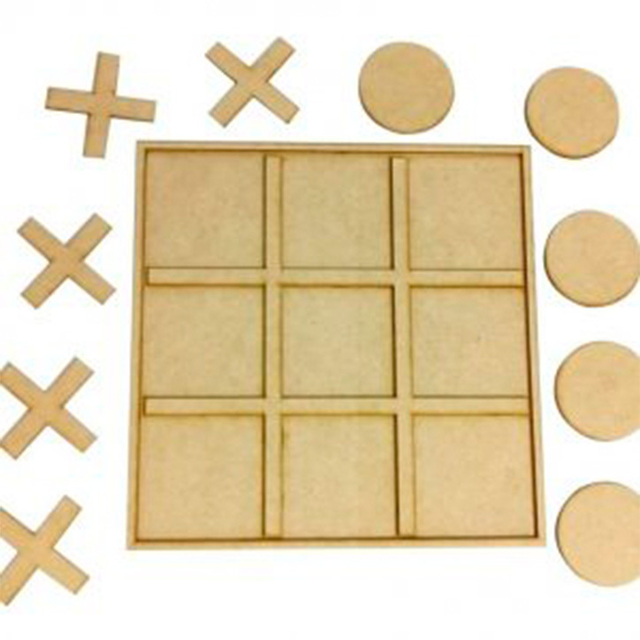 Jogo da velha em MDF - Comprar em Shopping do Braille