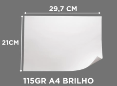 COUCHE BRILHO 115GR A4 C/250FLS
