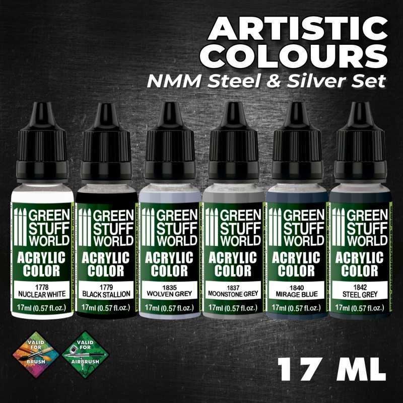 Kit de Tintas NMM Silver - Non Metallic Metal - RPG